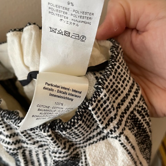Giada Forte Striped Cotton Black White Pants size 2 - Picture 8 of 11